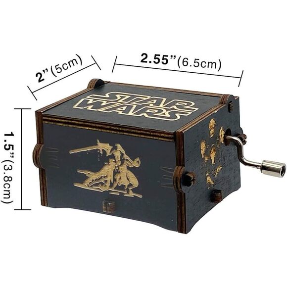 Stocking Stuffer or Gift - Star Wars Wooden Music Box May The Force Be With YOU! - Picture 5 of 6